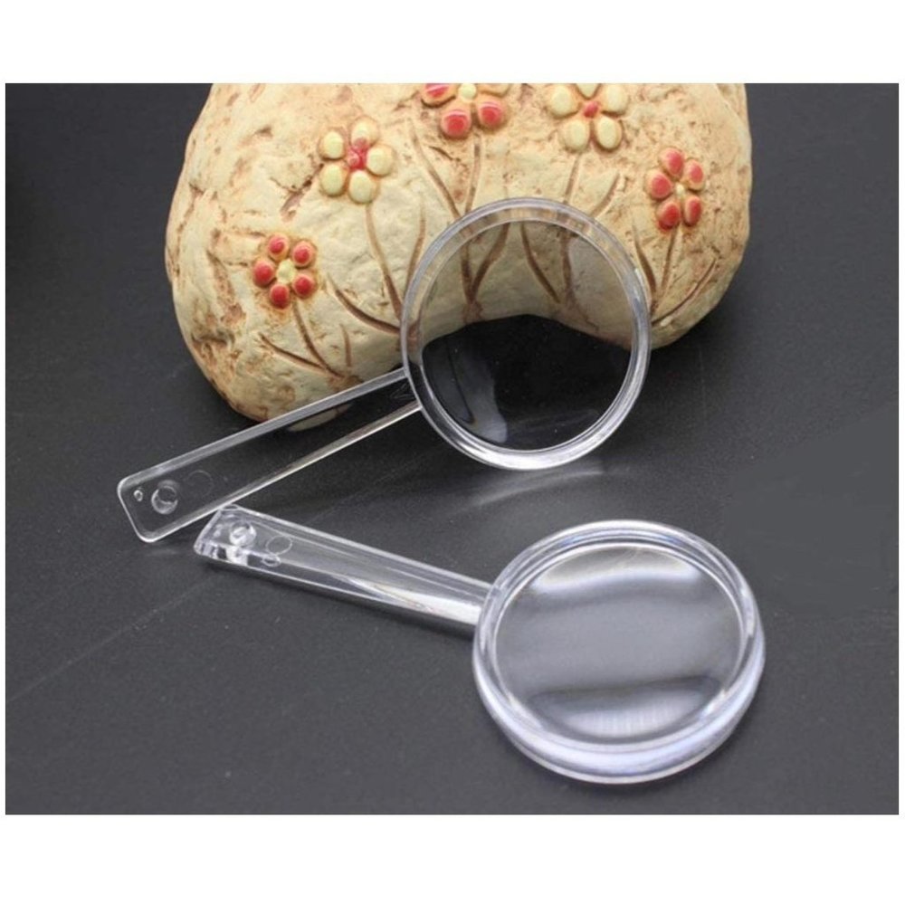 2 Pack Mini Plastic Handheld Magnifying Glasses